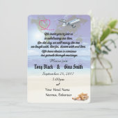 カリブのな行先の結婚式招待状 招待状 (スタンド正面)