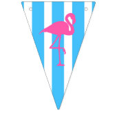 カリブのな青い縞の旗のフラミンゴ バンティングフラッグ (第3の旗)