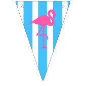 カリブのな青い縞の旗のフラミンゴ バンティングフラッグ (第2の旗)
