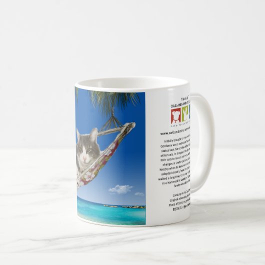 カリブのののコーデュロイ(ハンモックの猫) コーヒーマグカップ (正面右)