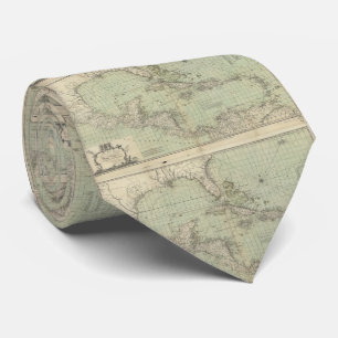 カリブのののヴィンテージの地図(1774年) ネクタイ