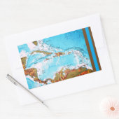 カリブのの(地図) 長方形シール (封筒)