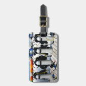 カリブのスキューバダイビングのための酸素タンク ラゲッジタグ (正面縦)