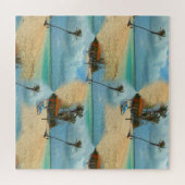 カリブのビーチ美しいコラージュ ジグソーパズル (横)