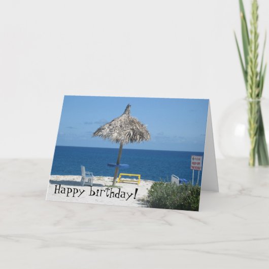 カリブのビーチ カード (正面)