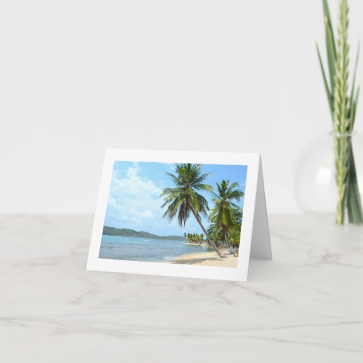 カリブのビーチ カード (正面)