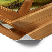 カリブのビーチ – グリーンシービューフェイクフェイクウィンドウ ポスター (角)