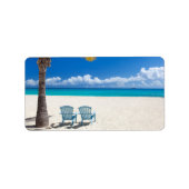 カリブのビーチ ラベル (正面)