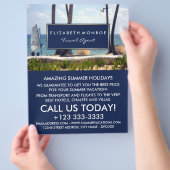 カリブのビーチ、旅行代理店の広告フライヤー チラシ (手)