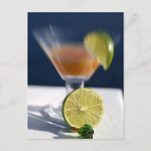 カリブのヴァージン諸島。トロピカルラムパンチ ポストカード (正面)