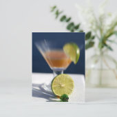 カリブのヴァージン諸島。トロピカルラムパンチ ポストカード (スタンド正面)