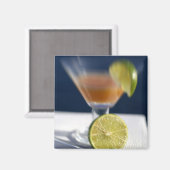 カリブのヴァージン諸島。トロピカルラムパンチ マグネット (正面/裏面)