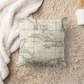 カリブのヴィンテージの地図 クッション (ブランケット)