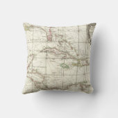 カリブのヴィンテージの地図 クッション (裏面)