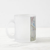 カリブのヴィンテージの航海のな図表 フロストグラスマグカップ (左)