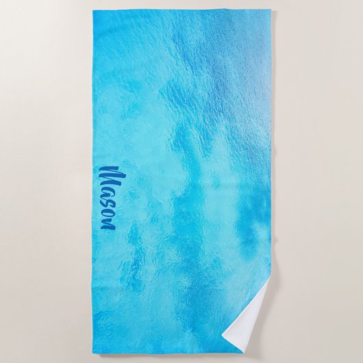 カリブの休暇(パーソナライズされた名前) ビーチタオル (正面)