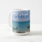 カリブの夢 ボネール島の漁船 海 コーヒーマグカップ (正面左)