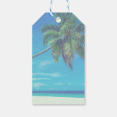 カリブの島熱帯ビーチ結婚式感謝してい ギフトタグ (裏面)