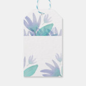 カリブの海ブルーグリーン水彩花 ギフトタグ (裏面)