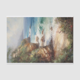 カリブの素朴海絵画沿岸 薄葉紙