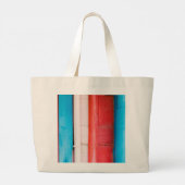 カリブの色 – 抽象芸術ラージトートバッグ ラージトートバッグ (裏面)