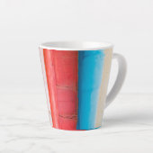 カリブの色 – 抽象芸術 カフェラテマグ (右アングル)