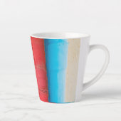 カリブの色 – 抽象芸術 カフェラテマグ (右)