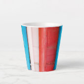 カリブの色 – 抽象芸術 カフェラテマグ (正面)