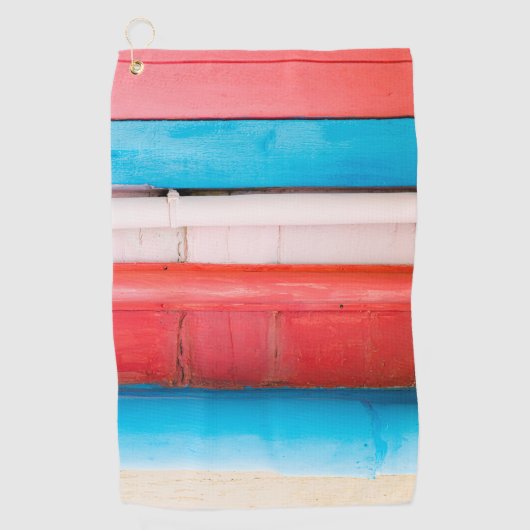 カリブの色 – 抽象芸術 ゴルフタオル (正面)