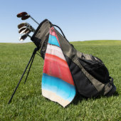 カリブの色 – 抽象芸術 ゴルフタオル (グリーン)