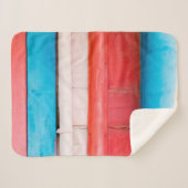 カリブの色 – 抽象芸術 シェルパブランケット (正面(横))