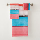 カリブの色 – 抽象芸術 バスタオルセット (インサイチュ)