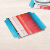 カリブの色 – 抽象芸術 ペーパーコースター (アングル)