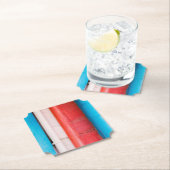 カリブの色 – 抽象芸術 ペーパーコースター (インサイチュ)