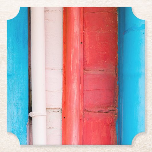 カリブの色 – 抽象芸術 ペーパーコースター (正面)