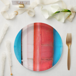 カリブの色 – 抽象芸術 ペーパープレート