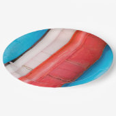 カリブの色 – 抽象芸術 ペーパープレート (アングル)