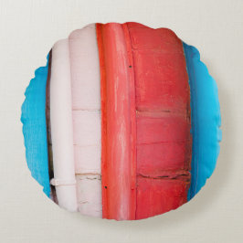 カリブの色 – 抽象芸術 ラウンドクッション