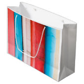 カリブの色 – 抽象芸術 ラージペーパーバッグ (正面アングル)