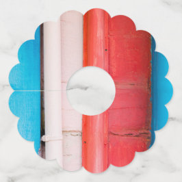 カリブの色 – 抽象芸術 ワイングラスタグ