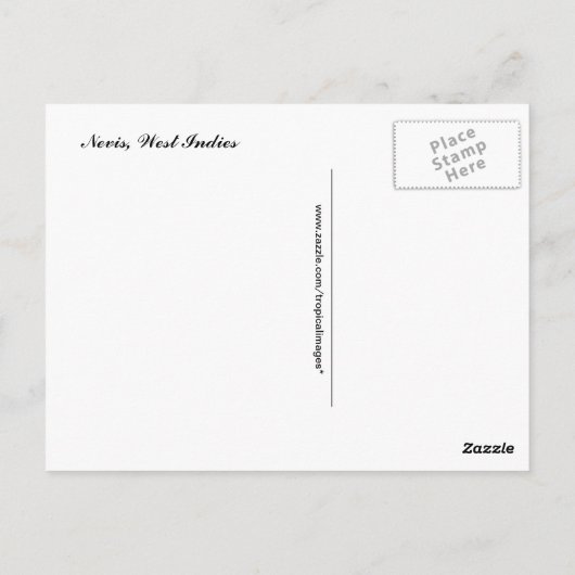 カリブの荒野の荒れ果てたビーチ ポストカード (裏面)