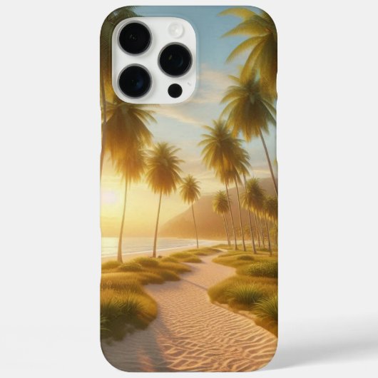 カリブの/トロピカル/ハワイアンビーチ夕日 Case-Mate iPhoneケース (裏面)