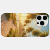 カリブの/トロピカル/ハワイアンビーチ夕日 Case-Mate iPhoneケース (裏面 (横))