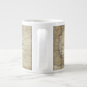 カリブの – 古いマップ ジャンボコーヒーマグカップ (裏面)