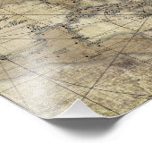 カリブの – 古いマップ フォトプリント            (角)