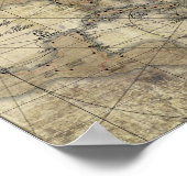 カリブの – 古いマップ ポスター (角)