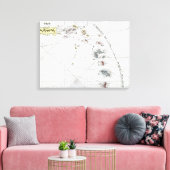 カリブの：地図， 1775 キャンバスプリント (インサイチュ (リビング))