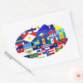 カリブの 楕円形シール (封筒)