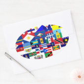 カリブの 楕円形シール (封筒)