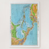 カリブの /西インディ、古い復元されたマップ。 ジグソーパズル (縦)